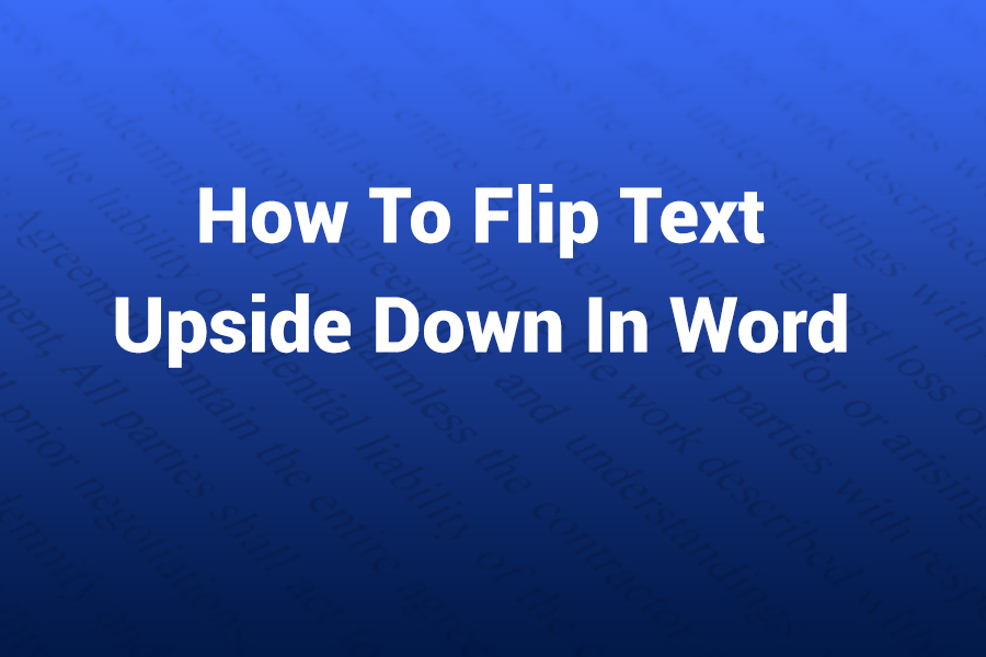 how to flip text upside down in word