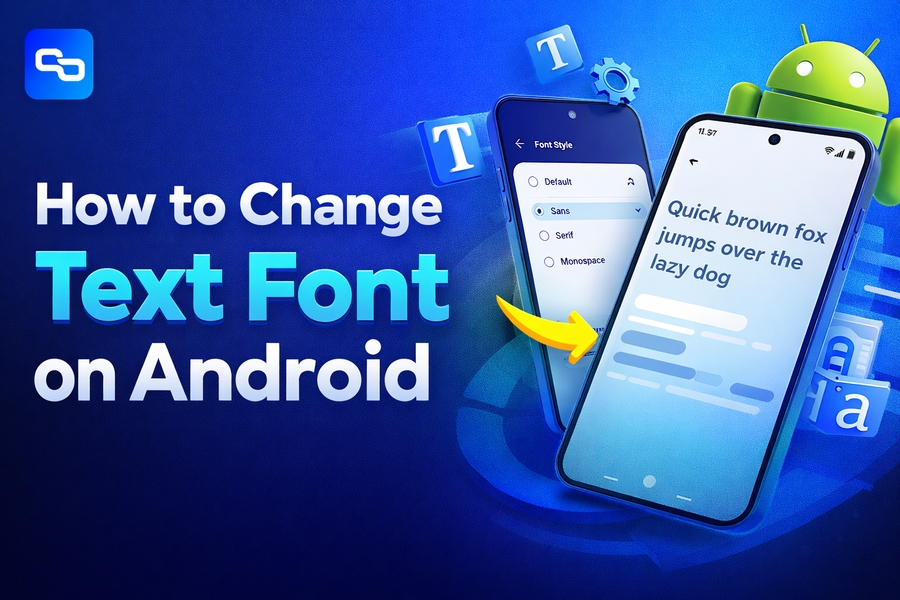 how to change text font on android